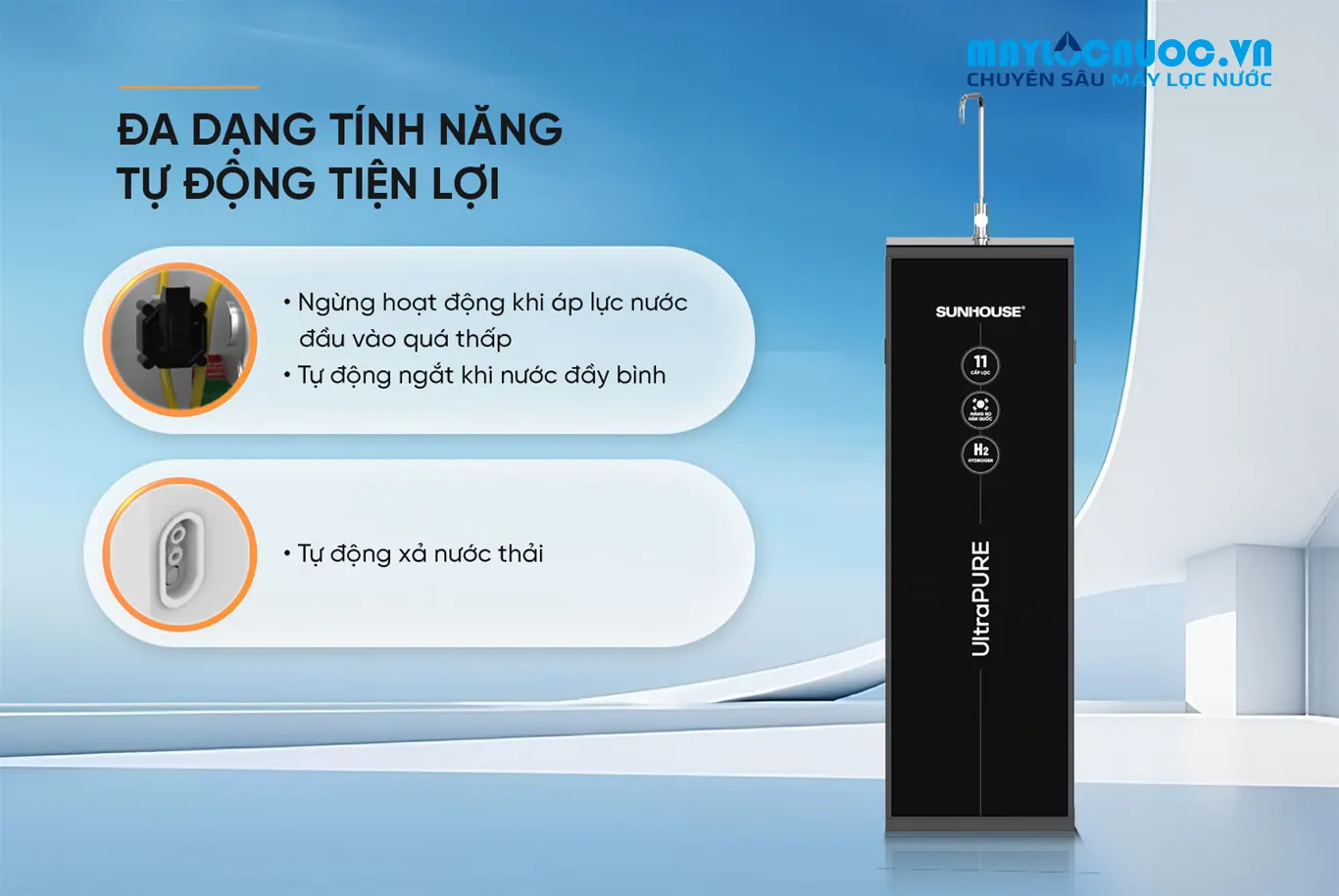 MÁY LỌC NƯỚC RO UltraPURE SUNHOUSE SHA8820KL -  11 LÕI